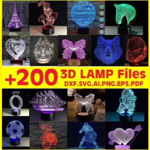 3D Illusion LED Lamp Bundle